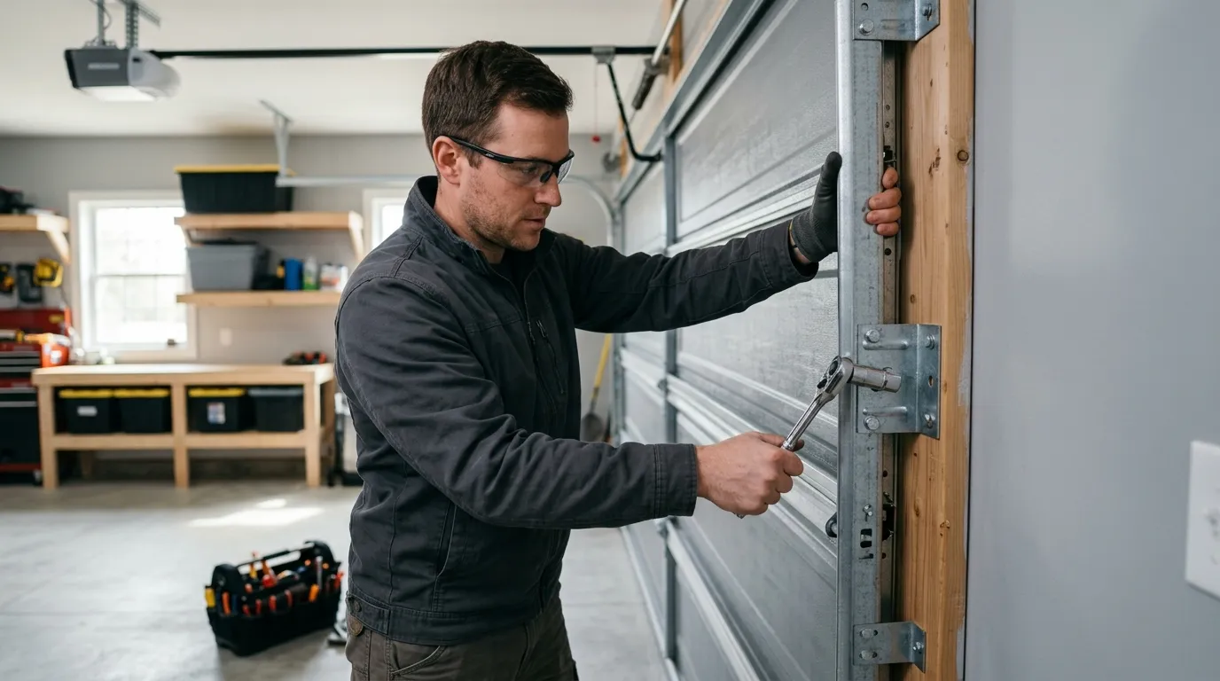 Modern flush garage door